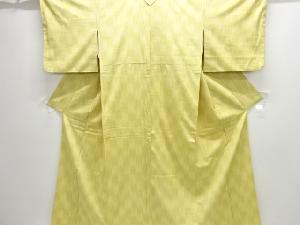 絣市松模様織り出し手織り紬着物